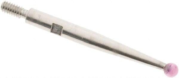 SPI - 2mm Ball Diam, Ruby, Ball Test Indicator Contact Point - 0.812" Contact Point Length, Use with Interapid Test Indicators - Americas Industrial Supply