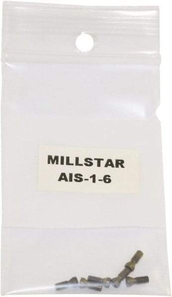 Millstar - Torx Insert Screw for Indexable Milling Cutters & Modular Heads - M12 Thread, Industry Std AIS-1-6, For Use with End Mills & Milling Heads - Americas Industrial Supply