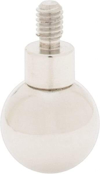 SPI - #4-48, 13/32" Ball Diam, Chrome Alloy Steel Ball Contact Point - 3/4" Contact Point Length, Use with Dial Indicators - Americas Industrial Supply