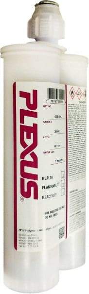 Plexus - 400 mL Cartridge Two Part Adhesive - 3 to 6 min Working Time, 60°F - Americas Industrial Supply