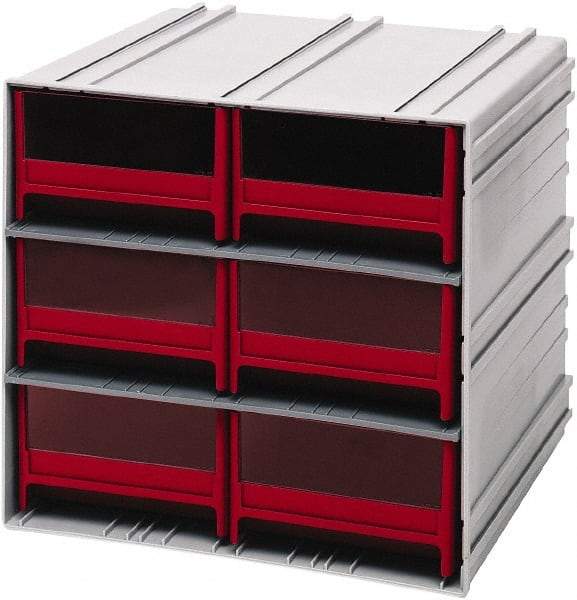 Quantum Storage - 8 Drawer, 8 Compartment, Small Parts Drawer Cabinet System - 11-3/8" Deep x 11-3/4" Wide x 11" High - Americas Industrial Supply