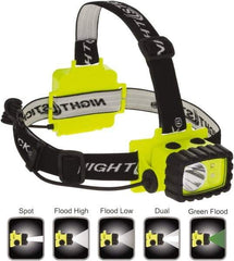 Bayco - LED Bulb, Hands-free Flashlight - Green Polycarbonate Body, AA Batteries - Americas Industrial Supply