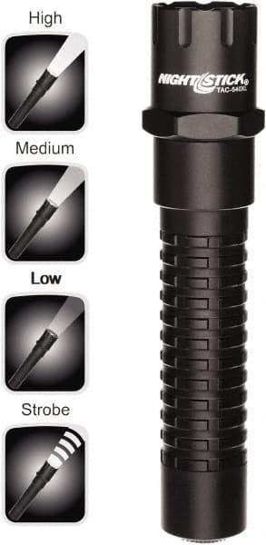Bayco - LED Bulb, Industrial/Tactical Flashlight - Black Aluminum Body, CR123 Batteries - Americas Industrial Supply