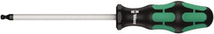 Wera - 10mm Hex Ball End Driver - 6" Bade Length, Ergonomic Cushion Grip Handle, 262mm OAL - Americas Industrial Supply