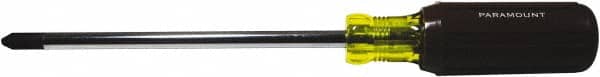 Paramount - #3, 10-1/16" OAL, Standard Phillips Screwdriver - 6" Blade Length, Round Shank, Acetate with Rubber Grip Handle - Americas Industrial Supply