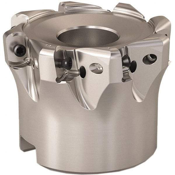 Seco - 52mm Cut Diam, 0.9mm Max Depth, 0.8661" Arbor Hole, 8 Inserts, LOHT06 Insert Style, Indexable Copy Face Mill - R220.21 Cutter Style, 1.5748 High, Series Doubleoctomill - Americas Industrial Supply