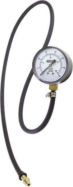 General - 2-1/2" Dial, 3/8 Thread, 0-35 Scale Range, Pressure Gauge - Thread Connection Mount, Accurate to ±1.5% of Full-Scale Range of Scale - Americas Industrial Supply