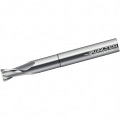Walter-Prototyp - 4mm, 6mm LOC, 4mm Shank Diam, 50mm OAL, 2 Flute, Solid Carbide Square End Mill - Single End, Uncoated, Spiral Flute, 25° Helix, Centercutting, Right Hand Cut, Right Hand Flute - Americas Industrial Supply