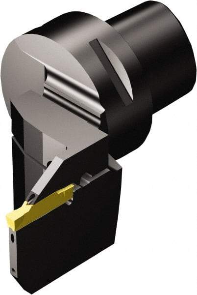 Sandvik Coromant - N123L2-0800-0008-TF Insert, 85mm Head Length, Modular Grooving Cutting Unit Head - Right Hand Cut, System Size C8, Through Coolant, Series CoroCut 1-2 Cutting Unit for Parting & Grooving - Americas Industrial Supply