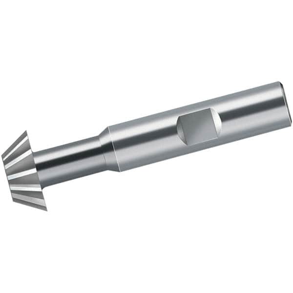 Walter-Prototyp - 16mm Diam x 4mm Width of Cut, 45° Included Angle, Cobalt Dovetail Cutter - Weldon Flat, Uncoated - Americas Industrial Supply