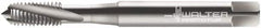 Walter-Prototyp - M4x0.50 Metric Fine 3 Flute 6H Modified Bottoming Spiral Flute Tap - Cobalt, Bright Finish, 63mm OAL, Right Hand Flute, Right Hand Thread, Series 21410 - Americas Industrial Supply
