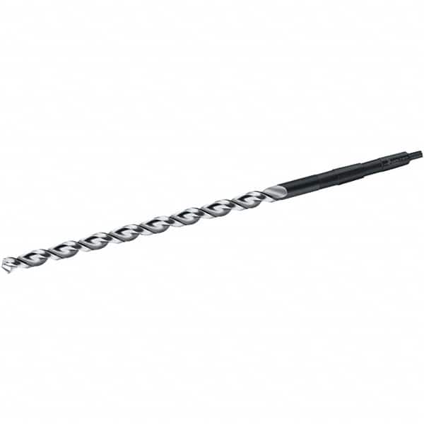 Walter-Titex - 18mm, 2MT 130° Point High Speed Steel Taper Shank Drill Bit - Bright/Oxide Finish, 245mm Flute Length, 370mm OAL, Parabolic Flute, Series A4622 - Americas Industrial Supply