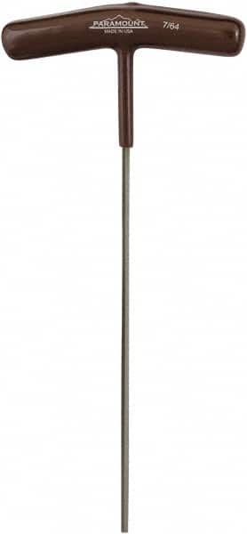 Paramount - 7/64" Hex, T-Handle Cushion Grip, Hex Key - 6-51/64" OAL, Protanium High Torque Steel, Inch System of Measurement - Americas Industrial Supply