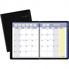 AT-A-GLANCE - 12 Sheet, 8-1/4 x 10-7/8", Monthly Planner - Black - Americas Industrial Supply