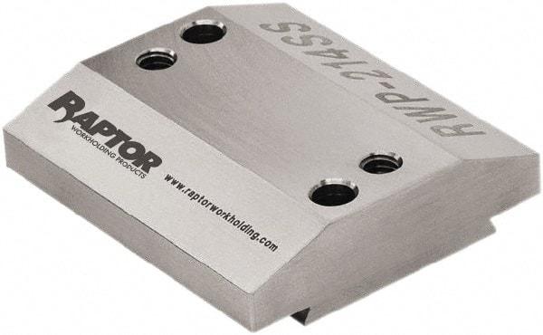 Raptor Workholding - 1-1/2" Jaw Width, 1/2" High x 2-1/2" Long x 2.2" Wide Riser - For Use with 4 & 5 Axis Workholding Systems - Americas Industrial Supply