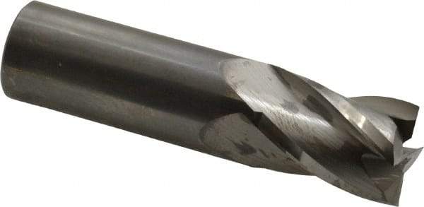 Niagara Cutter - 3/4", 1" LOC, 3/4" Shank Diam, 3" OAL, 4 Flute, Solid Carbide Square End Mill - Single End, Uncoated, Spiral Flute, 30° Helix, Centercutting, Right Hand Cut, Right Hand Flute, Series C430 - Americas Industrial Supply