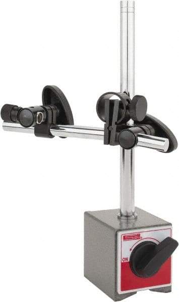 SPI - 175 Lb Magnetic Force, Fine Adjustment Indicator Positioner & Holder with Base - Post & Rod, Rectangular Base, 2-1/8" Base Height, 2-1/4" Base Length, 2" Base Width - Americas Industrial Supply