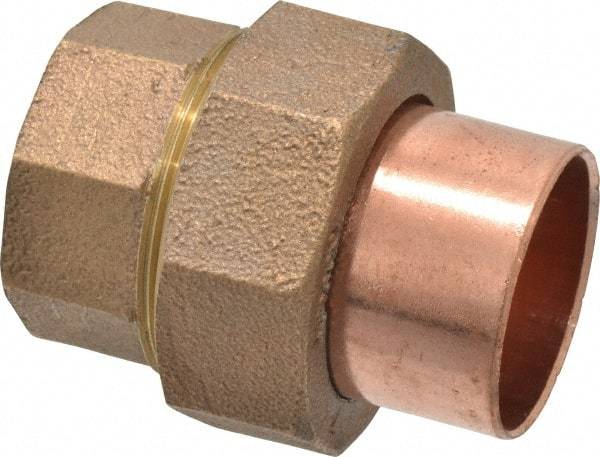 Mueller Industries - 1-1/4" Wrot Copper Pipe Union - C x C, Solder Joint - Americas Industrial Supply
