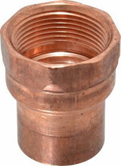 Mueller Industries - 1-1/4" Wrot Copper Pipe Adapter - C x F, Solder Joint - Americas Industrial Supply