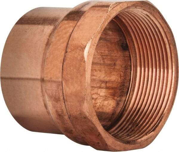 Mueller Industries - 3" Wrot Copper Pipe Adapter - C x F, Solder Joint - Americas Industrial Supply