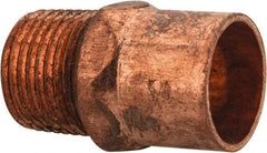 Mueller Industries - 1/2 x 3/8" Wrot Copper Pipe Adapter - C X M, Solder Joint - Americas Industrial Supply