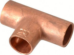 Mueller Industries - Wrot Copper Pipe Tee - C x C x C, Solder Joint - Americas Industrial Supply