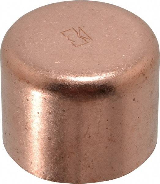Mueller Industries - 1-1/2" Wrot Copper Pipe Tube Cap - C, Solder Joint - Americas Industrial Supply