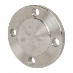 Value Collection - 2" Pipe, 6" OD, Stainless Steel, Blind Pipe Flange - 4-3/4" Across Bolt Hole Centers, 3/4" Bolt Hole, 150 psi, Grades 316 & 316L - Americas Industrial Supply