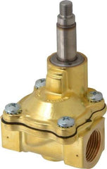 Parker - 3/4" Port, Brass Solenoid Valve - Closed, NBR Seal - Americas Industrial Supply