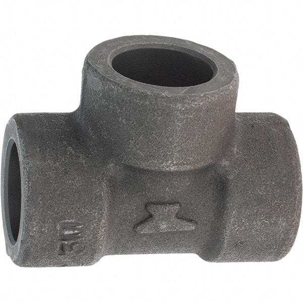 Made in USA - Size 1/2", Class 3,000, Forged Carbon Steel Black Pipe Tee - 925 psi, Socket Weld End Connection - Americas Industrial Supply