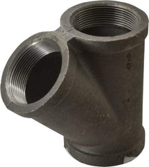 Made in USA - Size 2", Class 150, Malleable Iron Black Pipe 45° Lateral Y-Branch - 150 psi, Threaded End Connection - Americas Industrial Supply