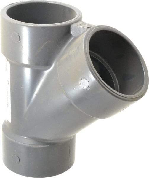 Value Collection - 3" PVC Plastic Pipe Wye - Schedule 80, Slip End Connections - Americas Industrial Supply