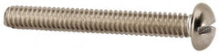 Value Collection - 1/4-20 UNC, 2" Length Under Head Slotted Drive Machine Screw - Round Head, Grade 316 Stainless Steel, Uncoated, Without Washer - Americas Industrial Supply