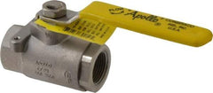 Apollo - 3/4" Pipe, Stainless Steel Standard Ball Valve - Three Way, FNPT x FNPT x FNPT Ends, Lever Handle, 800 WOG - Americas Industrial Supply