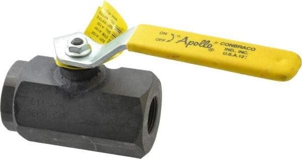 Apollo - 3/4" Pipe, Full Port, Carbon Steel Standard Ball Valve - 2 Piece, Inline - One Way Flow, FNPT x FNPT Ends, Lever Handle, 3,000 WOG - Americas Industrial Supply