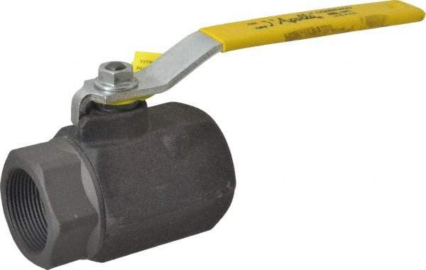 Apollo - 1-1/2" Pipe, Standard Port, Carbon Steel Standard Ball Valve - 2 Piece, Inline - One Way Flow, FNPT x FNPT Ends, Lever Handle, 1,500 WOG, 150 WSP - Americas Industrial Supply