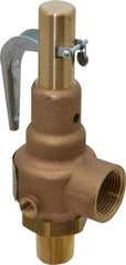 Conbraco - 3/4" Inlet, 1" Outlet, High Pressure Safety Relief Valve - 50 Max psi, Bronze, 647 Lb per Hour - Americas Industrial Supply