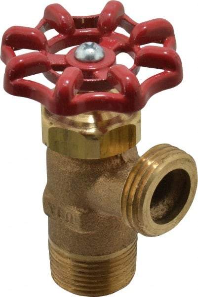 Conbraco - 3/4" Pipe, Bronze, MNPT x GHT End Connection, Boiler Drain Valve - 15/16" Long Shank, Handwheel Handle - Americas Industrial Supply