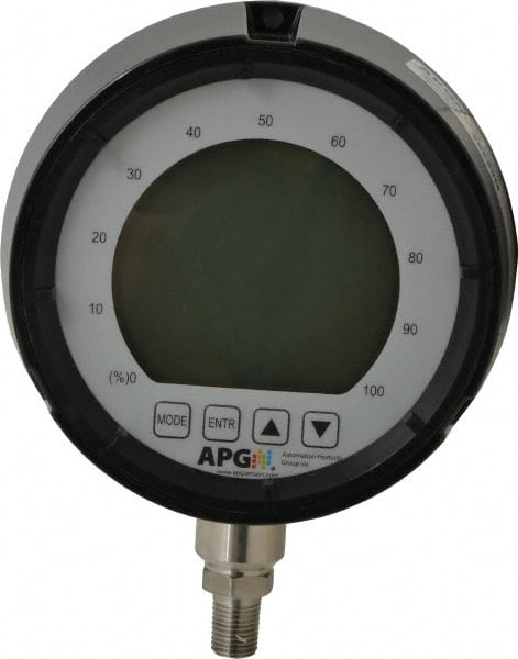 Made in USA - 4-1/2" Dial, 1/4 Thread, 0-5,000 Scale Range, Pressure Gauge - Americas Industrial Supply