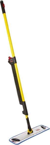 Rubbermaid - Yellow Single Sided Mop Pad and Frame Kit - 18 Inch Long x 4.88 Inch Wide Microfiber Head, 20 to 72 Inch Long Handle - Americas Industrial Supply