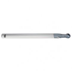 2mm Dia. - 50mm OAL - Carbide - Ball End HP End Mill-2 FL - Americas Industrial Supply