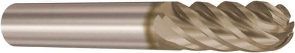 Seco - 10mm Diam, 26mm LOC, 6 Flute Solid Carbide Ball End Mill - HXT Finish, Single End, 72mm OAL, 4.5mm Shank Diam, Spiral Flute - Americas Industrial Supply