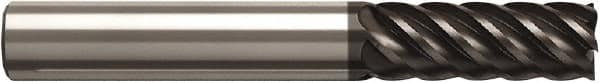 Seco - 4mm, 10mm LOC, 6mm Shank Diam, 57mm OAL, 5 Flute, Solid Carbide Square End Mill - Single End, NXT Finish, Helical Flute, 45° Helix, Centercutting, Right Hand Cut, Right Hand Flute, Series JS520 - Americas Industrial Supply