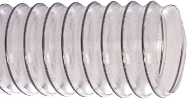 Flexaust - 2" ID, 29 Hg Vac Rating, 19 psi, PVC Vacuum & Duct Hose - 50' Long, Clear, 2.08" Bend Radius, 20 to 160°F - Americas Industrial Supply