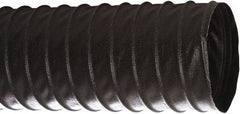 Flexaust - 2-1/2" ID, 29 Hg Vac Rating, 30 psi, Polyester Vacuum & Duct Hose - 25' Long, Black, 2" Bend Radius, -40 to 250°F - Americas Industrial Supply