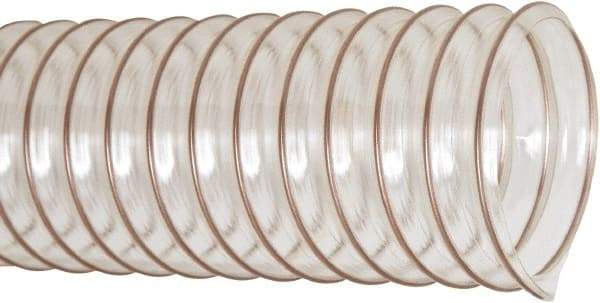 Flexaust - 2-1/2" ID, 19 Hg Vac Rating, 30 psi, Polyurethane Vacuum & Duct Hose - 25' Long, Clear, 2.8" Bend Radius, -65 to 225°F - Americas Industrial Supply