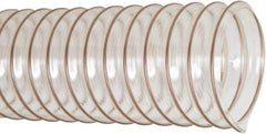 Flexaust - 6" ID, 8 Hg Vac Rating, 15 psi, Polyurethane Vacuum & Duct Hose - 25' Long, Clear, 5.3" Bend Radius, -65 to 225°F - Americas Industrial Supply