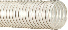 Flexaust - 120mm ID, 17 Hg Vac Rating, 22 psi, Polyurethane Vacuum & Duct Hose - 25' Long, Clear, 5" Bend Radius, -65 to 225°F - Americas Industrial Supply