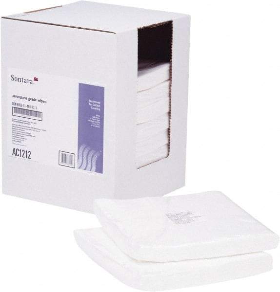 NuTrend Disposables - Flat Fold Aerospace Wipes - Bag, 12" x 12" Sheet Size, White - Americas Industrial Supply