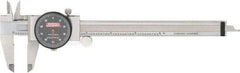 SPI - 0" to 6" Range, 0.001" Graduation, 0.1" per Revolution, Dial Caliper - Black Face, 1.57" Jaw Length, Accurate to 0.0010" - Americas Industrial Supply